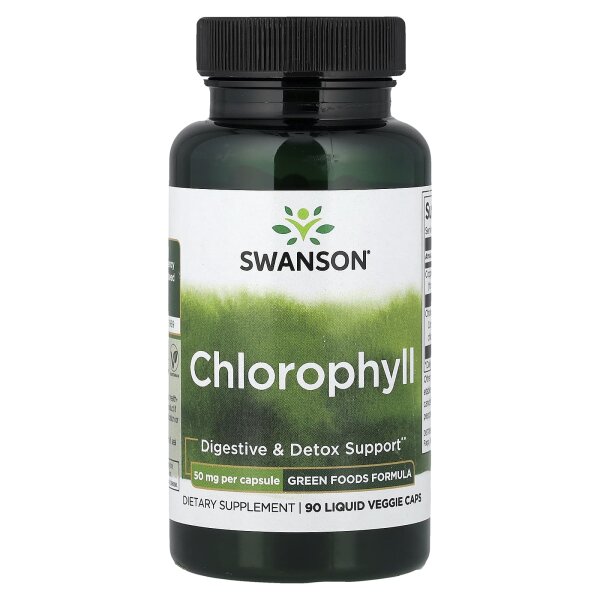 Swanson, Chlorophyll, 50 mg, 90 flüssige pflanzliche Kapseln