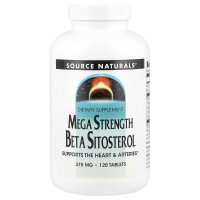 Source Naturals, Mega Strength Beta Sitosterol, Beta-Sitosterol, extra stark, 375 mg, 120 Tabletten