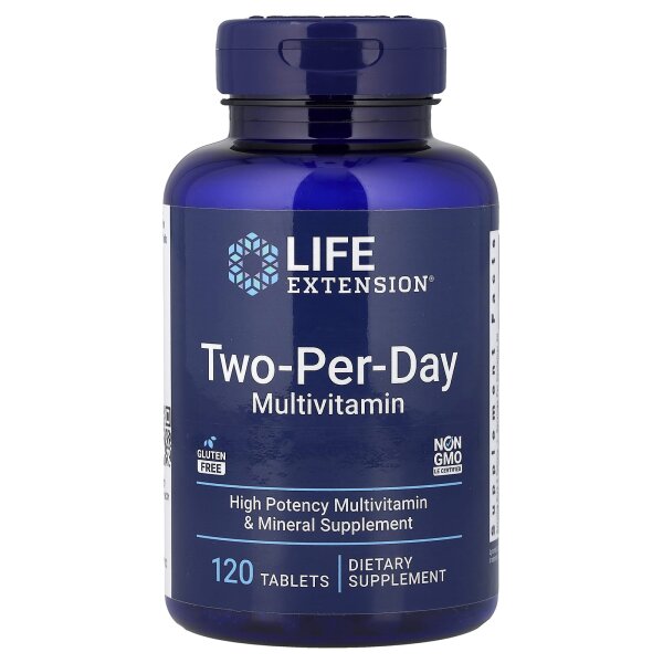 Life Extension, Two-Per-Day Multivitamin, Zwei-pro-Tag-Multivitamin, V2, 120 Tabletten