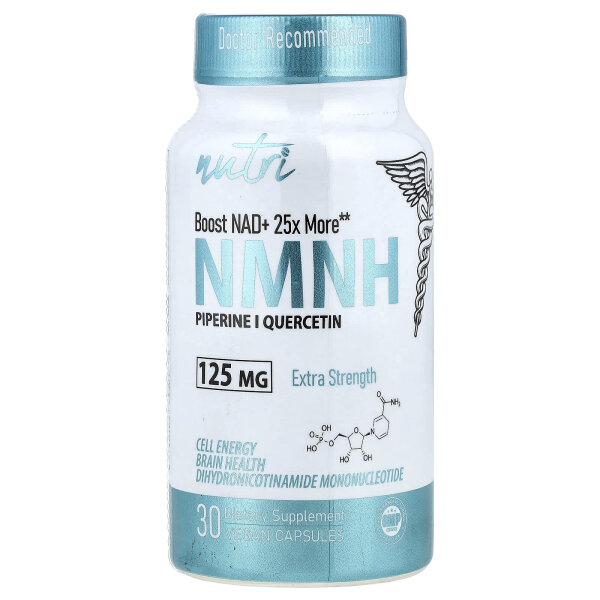 Nutri, NMNH, Extra Strength, extra stark, 125 mg, 30 vegane Kapseln