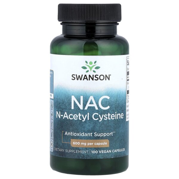 Swanson, NAC, N-Acetylcystein, 600 mg, 100 Kapseln