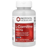 Protocol for Life Balance, L-Carnitin, 500 mg, 60...