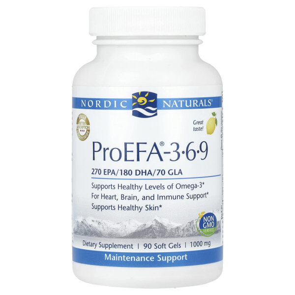 Nordic Naturals, ProEFA 3-6-9, Zitrone, 1.000 mg, 90 Weichkapseln