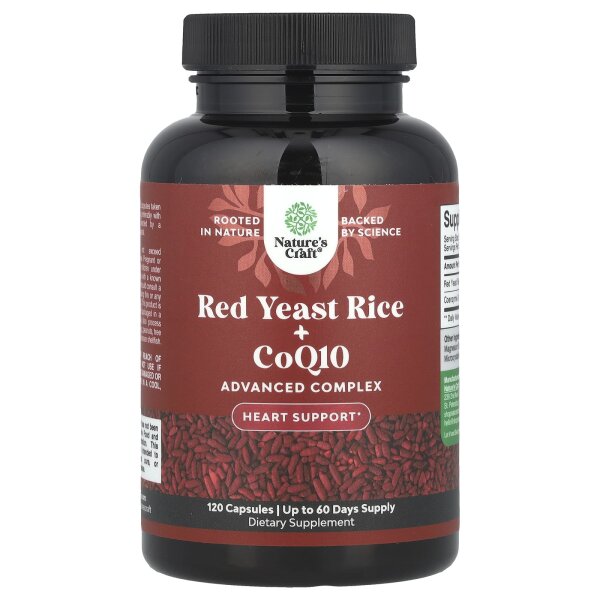 Natures Craft, Roter Hefereis + Coq10, 120 Kapseln