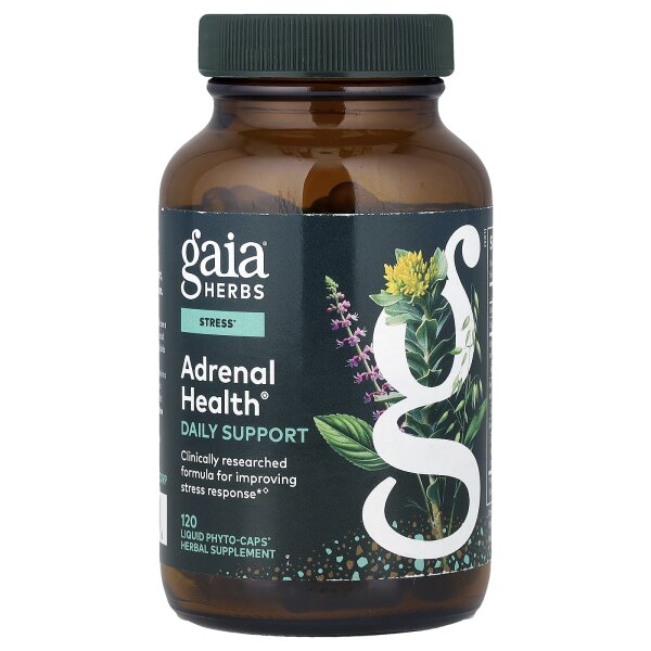 Gaia Herbs, Nebennierengesundheit, 120 vegetarische, flⁿssige Phyto-Kapseln
