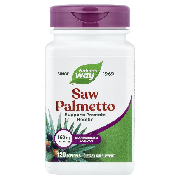 Natures Way, Sägepalme, 160 mg, 120 Weichkapseln