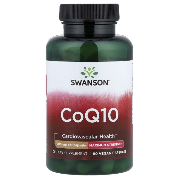 Swanson, CoQ10, maximale Stärke, 200 mg, 90 Kapseln