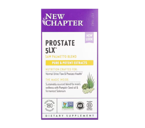 New Chapter, Prostate 5LX, Unterstützung der Prostata, 180 vegetarische Kapseln