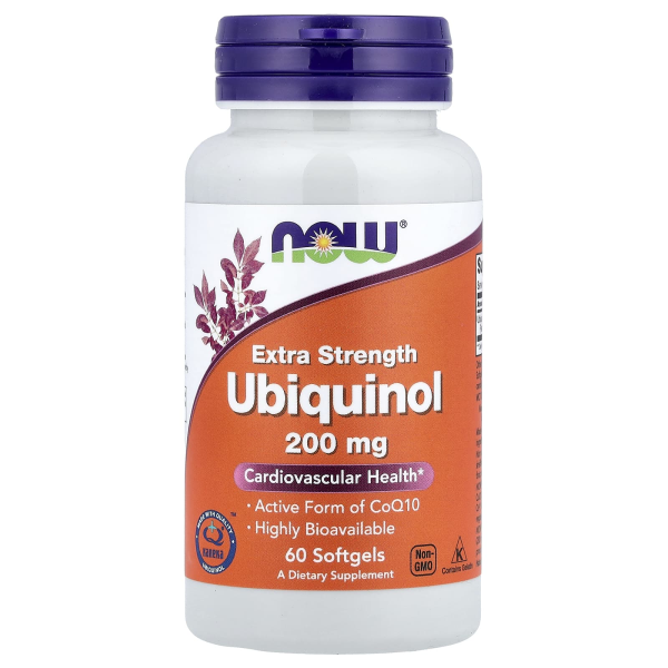 NOW Foods, Ubiquinol, extra stark, 200 mg, 60 Weichkapseln