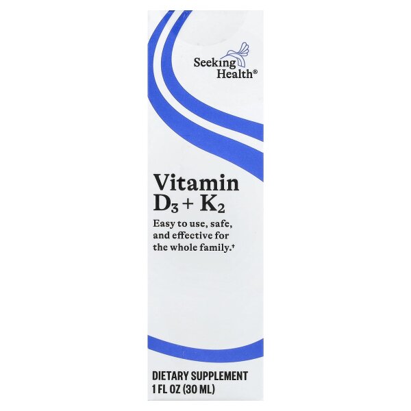 Seeking Health, Vitamin D3 + K2 Tropfen, 30 ml