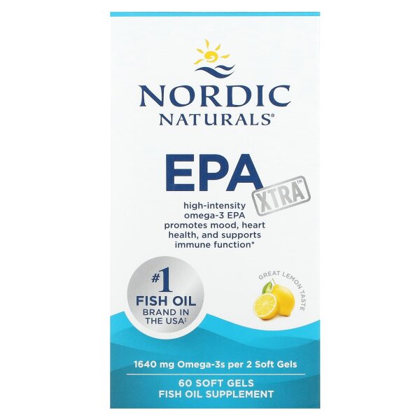 Nordic Naturals, EPA Xtra, Zitrone, 820 mg, 60 Softgelkapseln
