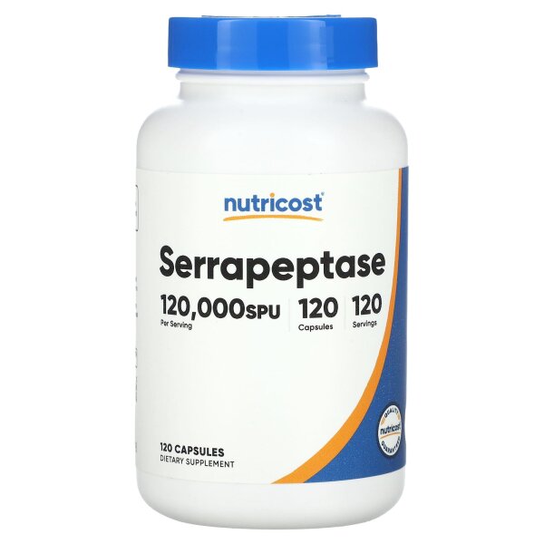 Nutricost, Serrapeptase, 120.000 SPU, 120 Kapseln