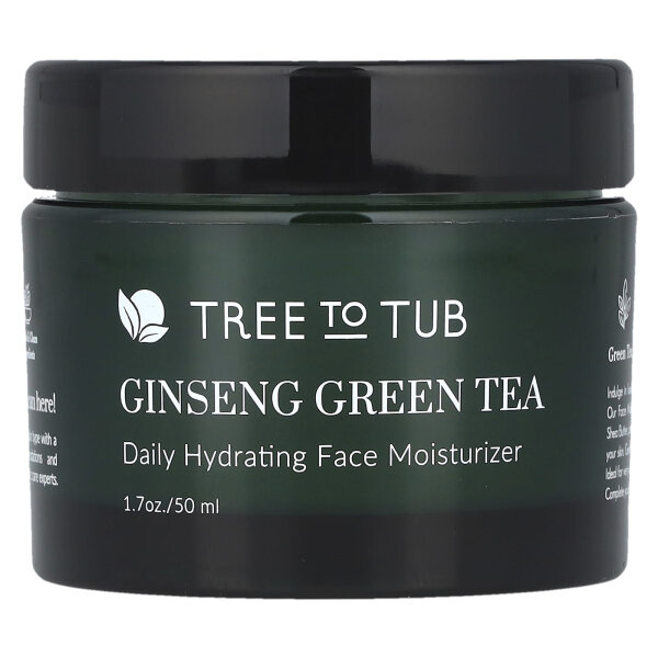 Tree To Tub, Ginseng Green Tea, Daily Hydrating Face Moisturizer, Feuchtigkeitspflege für das Gesicht mit Ginseng und grünem Tee, 50 ml