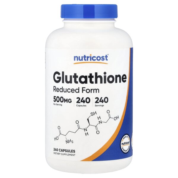 Nutricost, Glutathion, 500 mg, 240 Kapseln