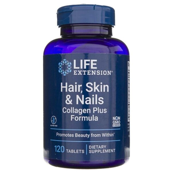 Life Extension, Hair, Skin & Nails, Kollagen-Plus-Formel, 120 Tabletten