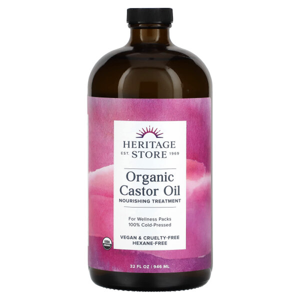 Heritage Store, Bio-Rizinusöl, 946 ml - DE Versand