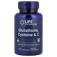 Life Extension, Glutathione, Cysteine & C, Glutathion, Cystein und Vitamin C, 100 Kapseln