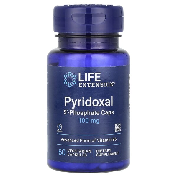 Life Extension, Pyridoxal 5?-Phosphate Caps, 100 mg, 60 vegetarische Kapseln