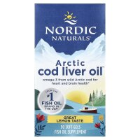 Nordic Naturals, Arctic Cod Liver Oil, arktischer Kabeljau-Lebertran, Zitrone, 750 mg, 90 Weichkapseln