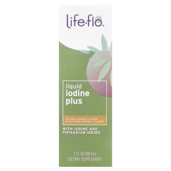 Life-flo, Liquid Iodine Plus, flüssiges Jod, natürlicher Orangengeschmack, 150 mcg, 59 ml,