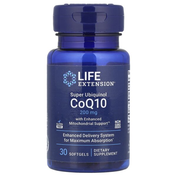 Life Extension, Super Ubiquinol CoQ10, 30 Weichkapseln