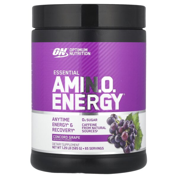 Optimum Nutrition, Essential Amin.O. Energy®, Concord Grape, Concord-Traube, 585 g