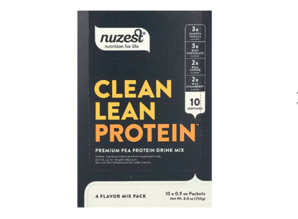 Nuzest, Clean Lean Protein, 4-Geschmack-Mischung, 10 Päckchen, je 25 g