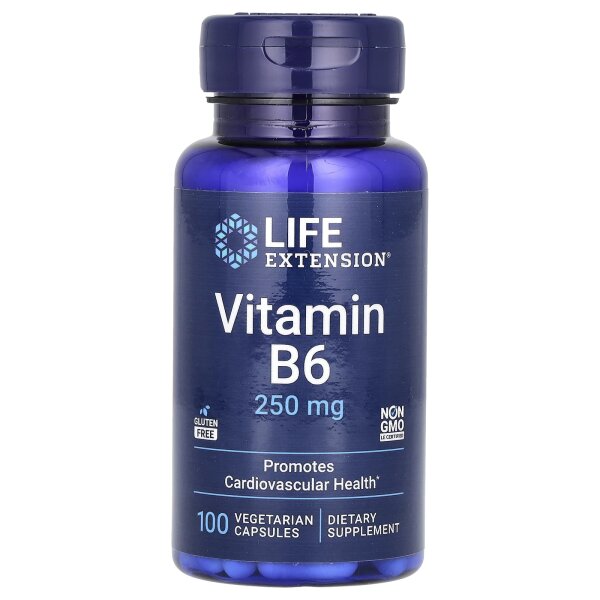 Life Extension, Vitamin B6, 250 mg, 100 pflanzliche Kapseln