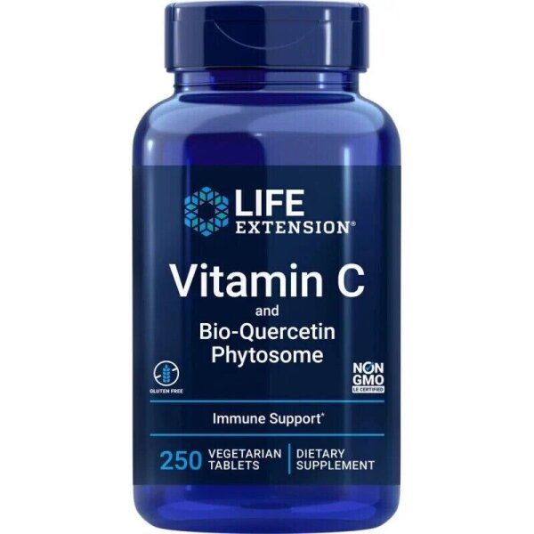 Life Extension, Vitamin C & Bio-Quercetin Phytosome, 1000mg, 250 Veg. Tabletten