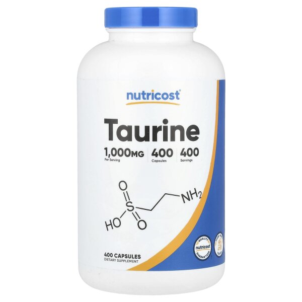 Nutricost, Taurin, 1.000 mg, 400 Kapseln