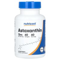 Nutricost, Astaxanthin, 12 mg, 60 Weichkapseln