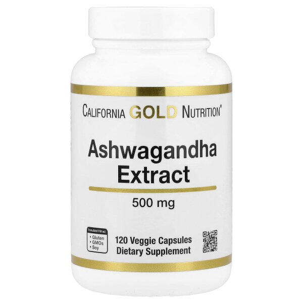 Super Nutrition, Ashwagandha, 500 mg, 120 pflanzliche Kapseln