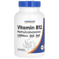 Nutricost, Vitamin B12, 2.000 mcg, 240 Kapseln