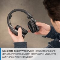 Jabra BlueParrott S650-XT Wireless Headset - 2in1 Convertible Stereo zu Mono Kopfhörer - 4 integrierte Mikrofone - 96% weniger Hintergrundgeräusche, mit Voice Control und Active Noise Cancelling #1