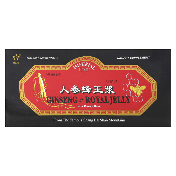 Imperial Elixir, Ginseng and Royal Jelly, Ginseng und Gelée Royale, 30 Flaschen, je 10 ml