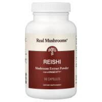 Real Mushrooms, Reishi, Mushroom Extract Powder, Pilzextraktpulver, 90 Kapseln