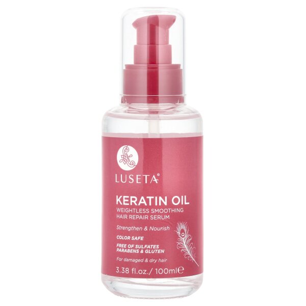 Luseta Beauty, Keratin Oil, leichtes, glättendes Keratin-Haarserum, 100 ml