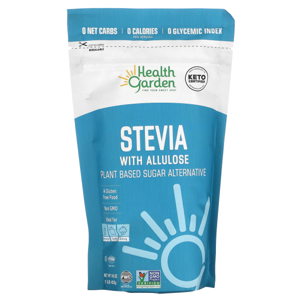 Health Garden, Stevia mit Allulose, 453 g