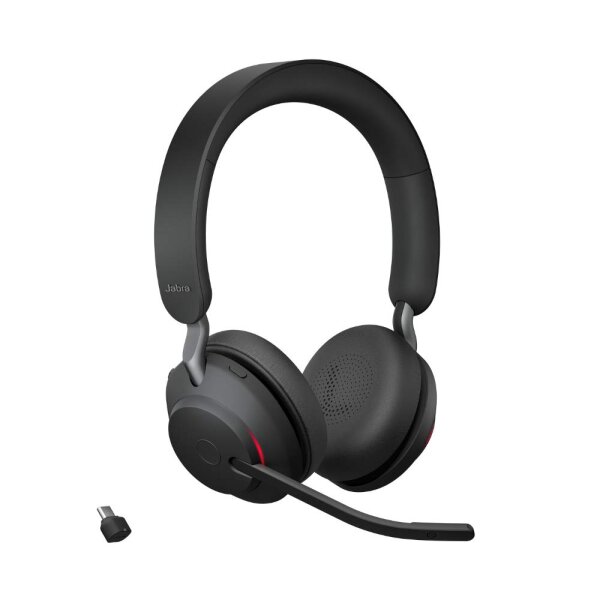 Jabra Evolve2 65 Wireless TEILDEFEKT PC Headset – Noise Cancelling UC Certified Stereo Headphones with Long-Lasting Battery – USB-C Bluetooth Adapter – Black #1