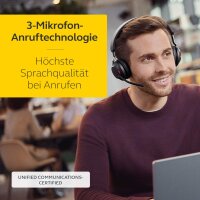 Jabra Evolve2 65 Wireless TEILDEFEKT PC Headset – Noise Cancelling UC Certified Stereo Headphones with Long-Lasting Battery – USB-C Bluetooth Adapter – Black #1