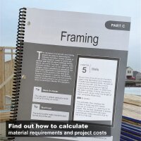 Calculated Industries 2140 Construction Master Pro Workbook and Study Guide | B-WARE,  4 umfassende Abschnitte | Baustellenentwicklung | Füße, Platten, Wände | Rahmung | Finishing | Übungsprobleme, Antworten