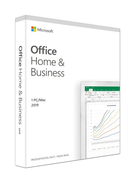 MS Office Home and Business 2019 EuroZone Medialess P6 Schwedische Version