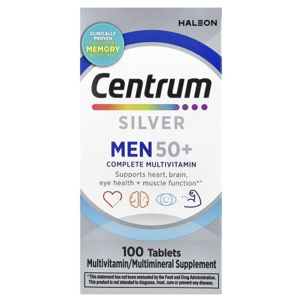 Centrum, Silver Men 50+, 100 Tabletten