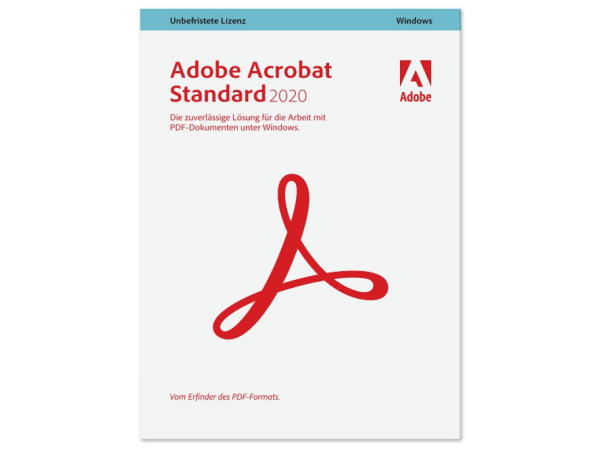Adobe Acrobat Standard 2020 deutsch|Retail|1 Gerät|unbegrenzt|PC/MAC|Disc|