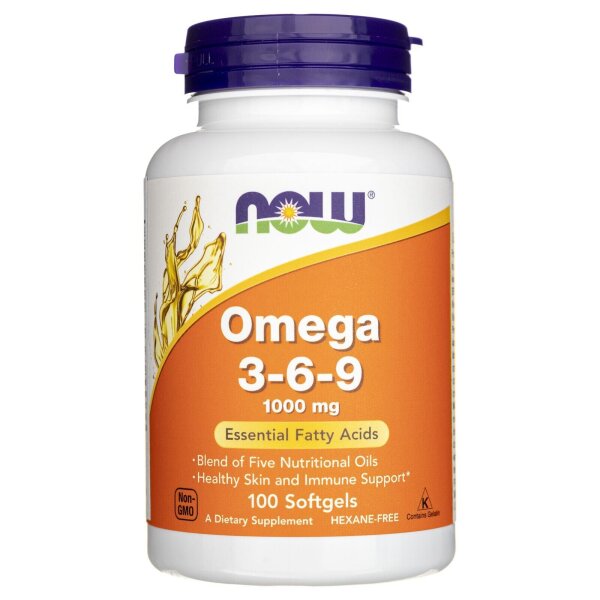 Now Foods Omega 3-6-9 1000mg 100 Kapseln