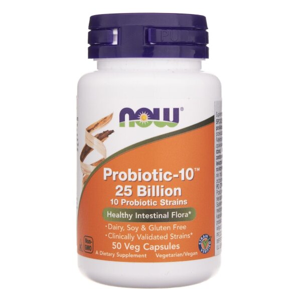 NOW FOODS Probiotisch-10 (probiotisch) 25 Milliarden Probiotic 50 Kapseln