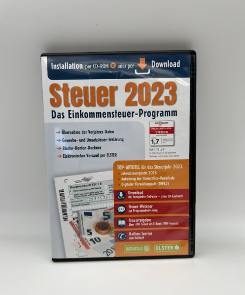ALDI STEUER 2023 für Steuererklärung 2023 am PC. ELSTER Klare Strukturiert Steuerprogramm Download Code Inklusive. Neu und OVP (CD-Rom & Download), B-Ware
