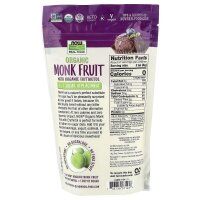 NOW Foods, Real Food, Organic Monk Fruit, 1-to-1 Sugar Replacement, Bio-Mönchsfrucht, 1:1-Zuckerersatz, 454 g