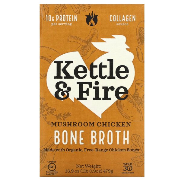 Kettle & Fire, Knochenbrühe, Pilz-Hühnchen, 479 g
