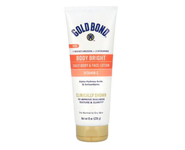 Gold Bond, Body Bright, Daily Body & Face Lotion, tägliche Körper- und Gesichtslotion, für normale bis trockene Haut, 226 g